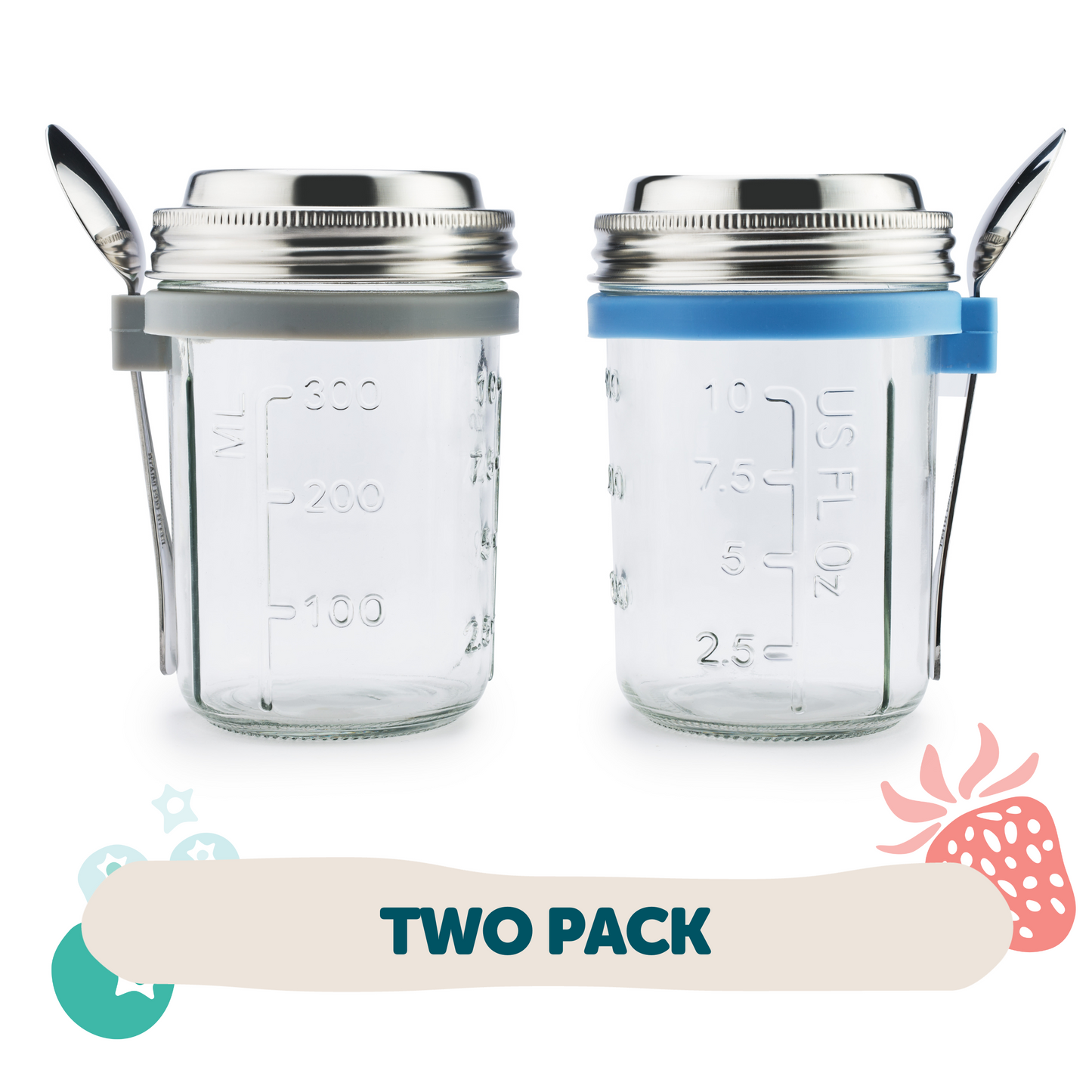 Overnight Oats Jar - 2 Pack